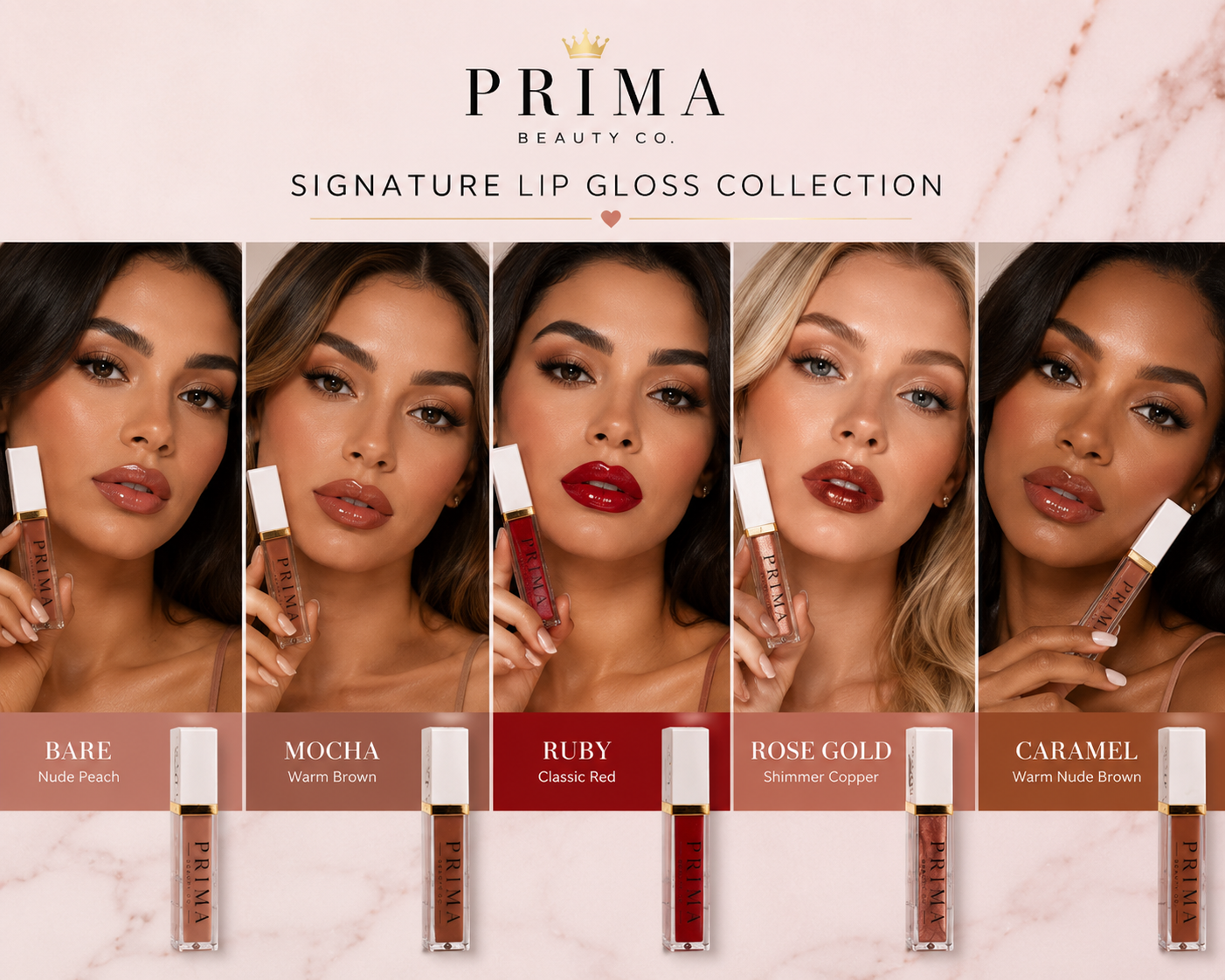 Prima Beauty Co. Signature Lip Gloss Collection